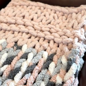Hand Crafted Chunky Knit Lap Blanket